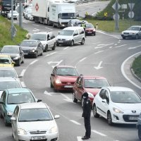 Gužva na rotoru Bilice na ulazu u Split