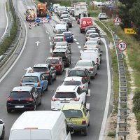 Gužva na rotoru Bilice na ulazu u Split