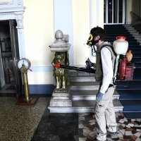 Rijeka: Dezinficiranje zajedničkih prostora u zgradi Jadrolinije