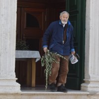 Šibenik: Građani dolaze po blagoslovljene maslinove grančice ispred crkve