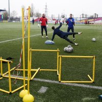 Trening nogometaša Minska u Bjelorusiji gdje se igra nogometno prvenstvo