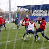 Trening nogometaša Minska u Bjelorusiji gdje se igra nogometno prvenstvo