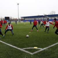 Trening nogometaša Minska u Bjelorusiji gdje se igra nogometno prvenstvo