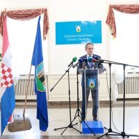 Zagreb: Predsjednik Gradske skupštine Drago Prgomet održao je konferenciju za medije