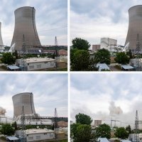 Rušenje tornja nuklearne elektrane u Njemačkoj