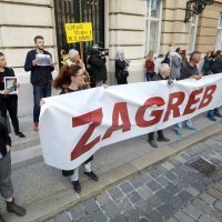 Prosvjednici na Markovom trgu