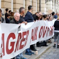 Prosvjednici na Markovom trgu