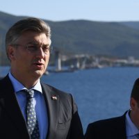 Andrej Plenković na gradilištu Pelješkog mosta
