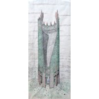 Gottfried Böhm - Vertical City - Vision for the Future, 2012., olovka u boji