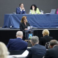 Sjednica zagrebačke Gradske skupštine u zgradi Velesajma