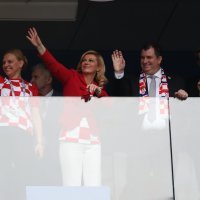 Kolinda Grabar Kitarović na finalu Svjetskog nogometnog prvenstva u Moskvi