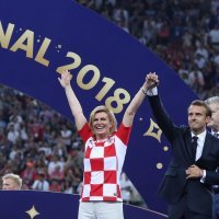 Kolinda Grabar Kitarović na finalu Svjetskog nogometnog prvenstva u Moskvi
