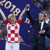 Kolinda Grabar Kitarović na finalu Svjetskog nogometnog prvenstva u Moskvi