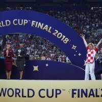 Kolinda Grabar Kitarović na finalu Svjetskog nogometnog prvenstva u Moskvi