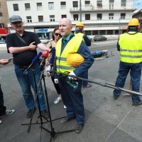 Zagreb: Performans Renata Peteka početak radova na zagrebačkom u-bahnu