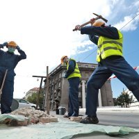 Zagreb: Performans Renata Peteka početak radova na zagrebačkom u-bahnu