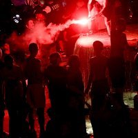 Napoli - Juventus; slavlje navijača u Napulju nakon osvojenog Kupa