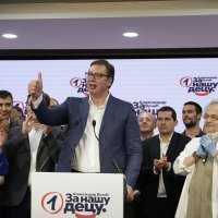 Slavlje Aleksandra Vučića nakon pobjede na parlamentarnim izborima