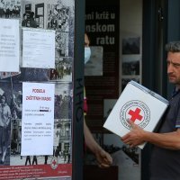 Zagreb: Podjela maski u Crvenom križu