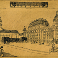 Stjepan Podhorsky, projekt uređenja Preradovićeva trga, 1910.