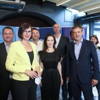 Zagreb: Atmosfera u stožeru koalicije Stranke s imenom i prezimenom, Pametno i Fokus