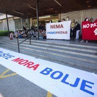 Prosvjed studenata zagrebačkog Filozofskog fakulteta protiv rektora Borasa