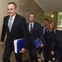 Drago Prgomet i Krunoslav Katičić u vrijeme kandidature za zagrebačkog gradonačelnika odnosno zamjenika