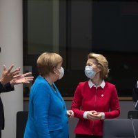 Mark Rutte, Angela Merkel, Ursula von der Leyen i talijanski premijer Giuseppe Conte