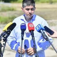 Direktor tvrtke Vodoopskrba i odvodnja Marin Galijot dao izjavu za medije