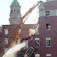 Rušenje zgrade u Petrinjskoj ulici u Zagrebu