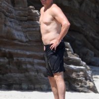 Luciana Barroso i Matt Damon na plaži