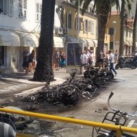 Požar na splitskoj Rivi