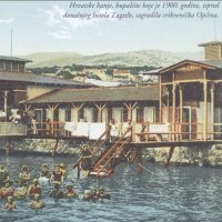Hrvatske banje, kupalište koje je 1900., ispred današnjeg Hotela Zagreb, izgradila crikvenička Općina