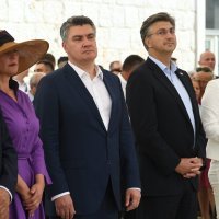 Gordan Jandroković, Sanja Musić Milanović, Zoran Milanović i Andrej Plenković