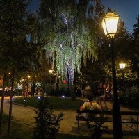 Noćni ugođaj u parku Bele IV. uz svjetlosno-zvučnu instalaciju