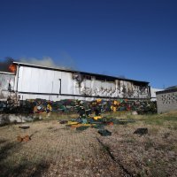 Gašenje požara u tvornici za preradu ribe u Kaštel Novom