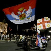 Slavlje na ulicama Beograda nakon crnogorskih izbora