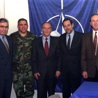 Momčilo Krajišnik, gen. George Joulwan, Alija Izetbegović, Javier Solana, Krešimir Zubak
