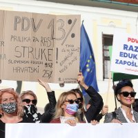 Prosvjed frizera na Markovu trgu