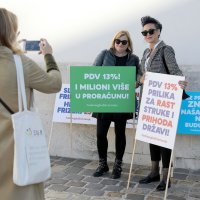 Prosvjed frizera na Markovu trgu