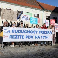Prosvjed frizera na Markovu trgu