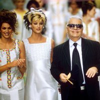 Cindy Crawford, Linda Evangelista, Karl Lagereld, Claudia Schiffer