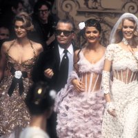 Cindy Crawford, Karl Lagereld, Helena Christensen, Claudia Schiffer