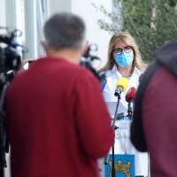 Željka Karin, ravnateljica Nastavnog zavoda za javno zdravstvo, na tiskovnoj konferenciji