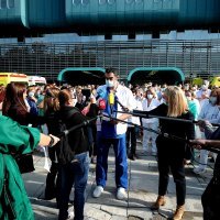 Zagreb: Prosvjed medicinskih djelatnika KB Dubrava zbog situacije s koronavirusom