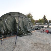 Varaždin: Hrvatska vojska postavlja šatore u krugu bolnice