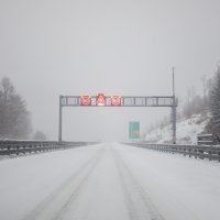 Snijeg na autocesti A6, dionica Rijeka-Delnice