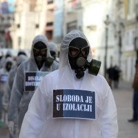 Rijeka: Prosvjed zbog mjera u borbi protiv koronavirusa