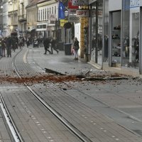 Ulice grada nakon potresa čiji je epicentar bio u Petrinji