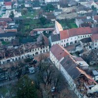 Posljedice potresa u Petrinji snimljene iz zraka